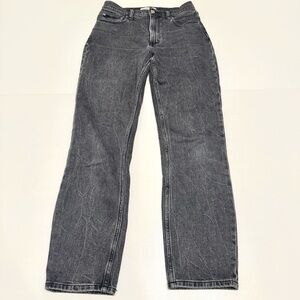 Abercrombie & fitch black washed out jean the mom high rise size 25 extra long
